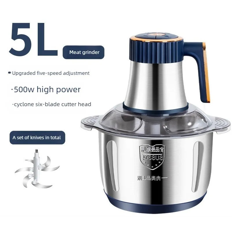 Picadora de carne eléctrica multifuncional de acero inoxidable para cocina