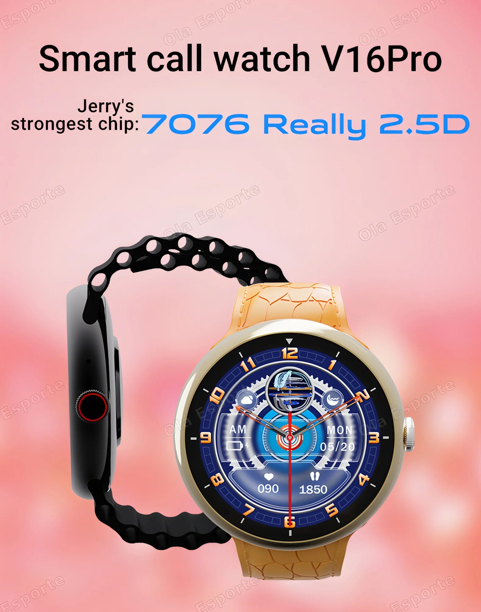 Reloj inteligente para hombre, pantalla AMOLED de 1,52 pulgadas, llamada BT, GPS, rastreador de actividad/deporte, Monitor de salud, reloj inteligente con carga inalámbrica