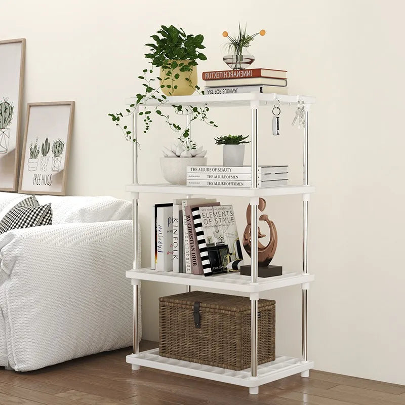 Estante organizador multinivel de plástico para sala, cocina y baño