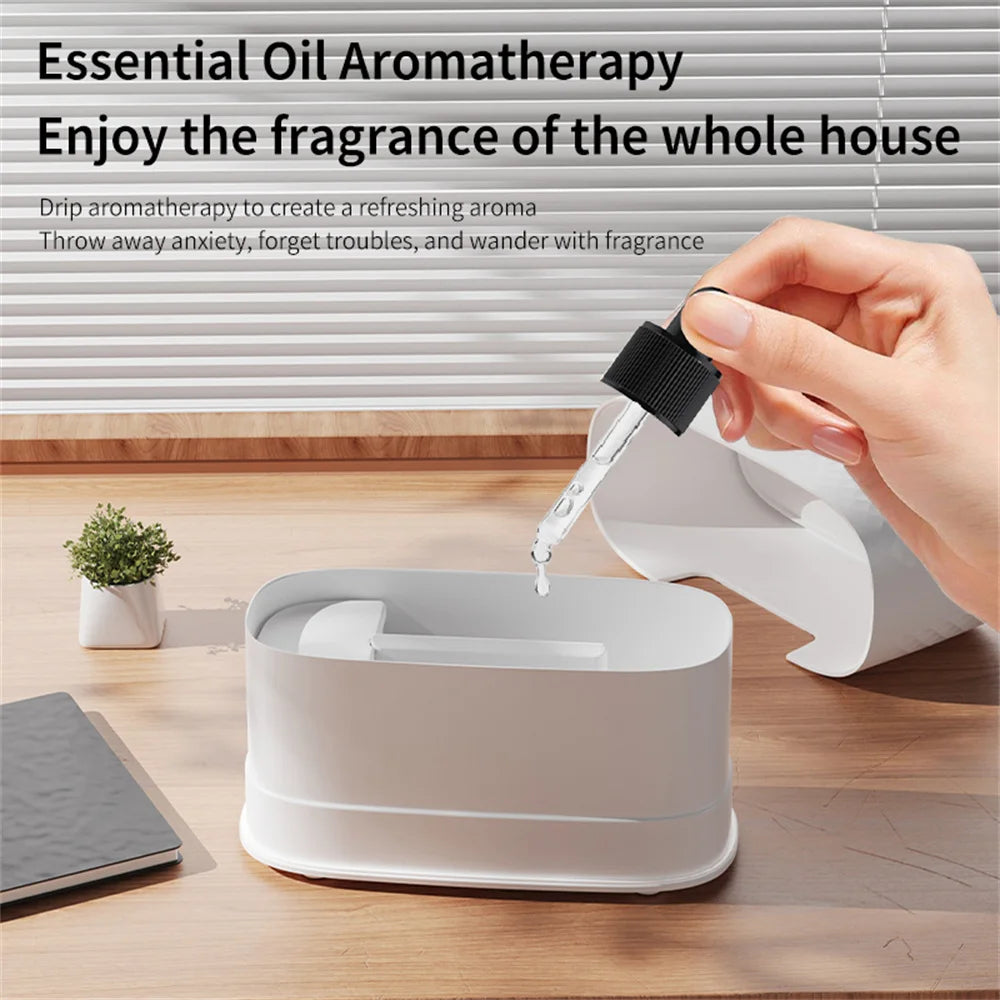 Nueva lámpara de ambiente colorida USB, máquina de aromaterapia de escritorio para el hogar y la Oficina, humidificador creativo de llama con grietas, pulverizador de atomización de aire