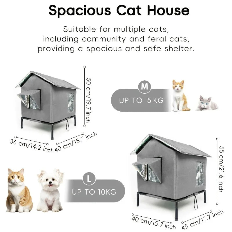 Casa Nido Térmica para Gatos - Refugio Impermeable Oxford