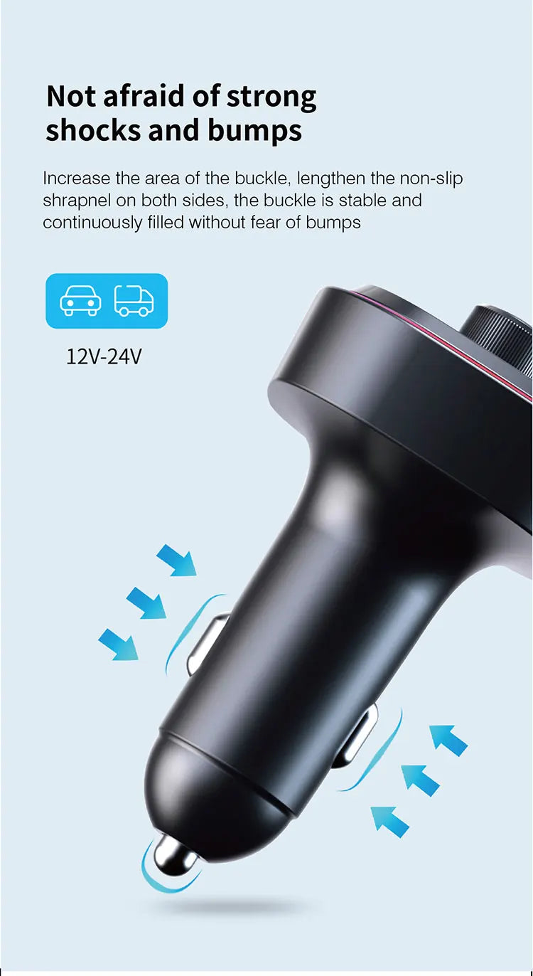 Modulador FM USB 3.1A para Auto con Bluetooth 5.0 y Manos Libres