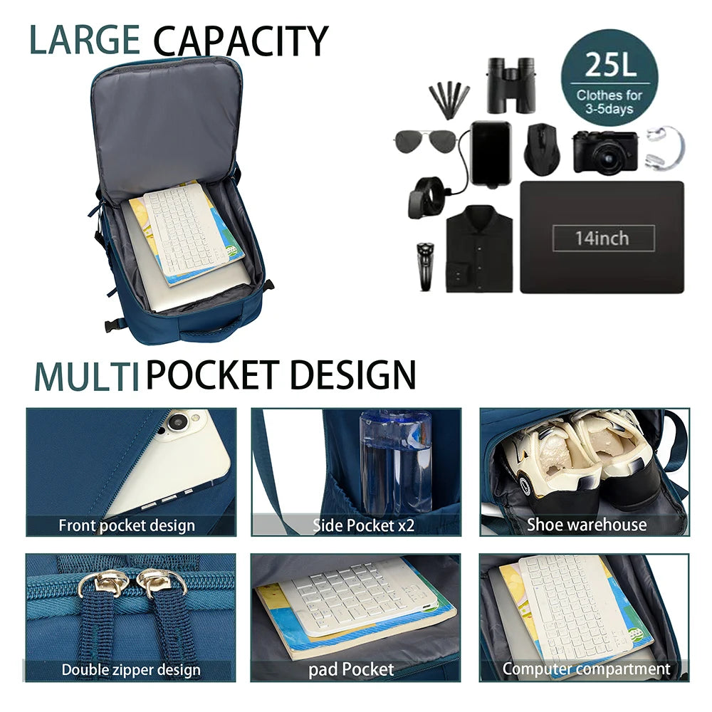 Mochila de Viaje de Negocios Gran Capacidad para Hombre y Mujer