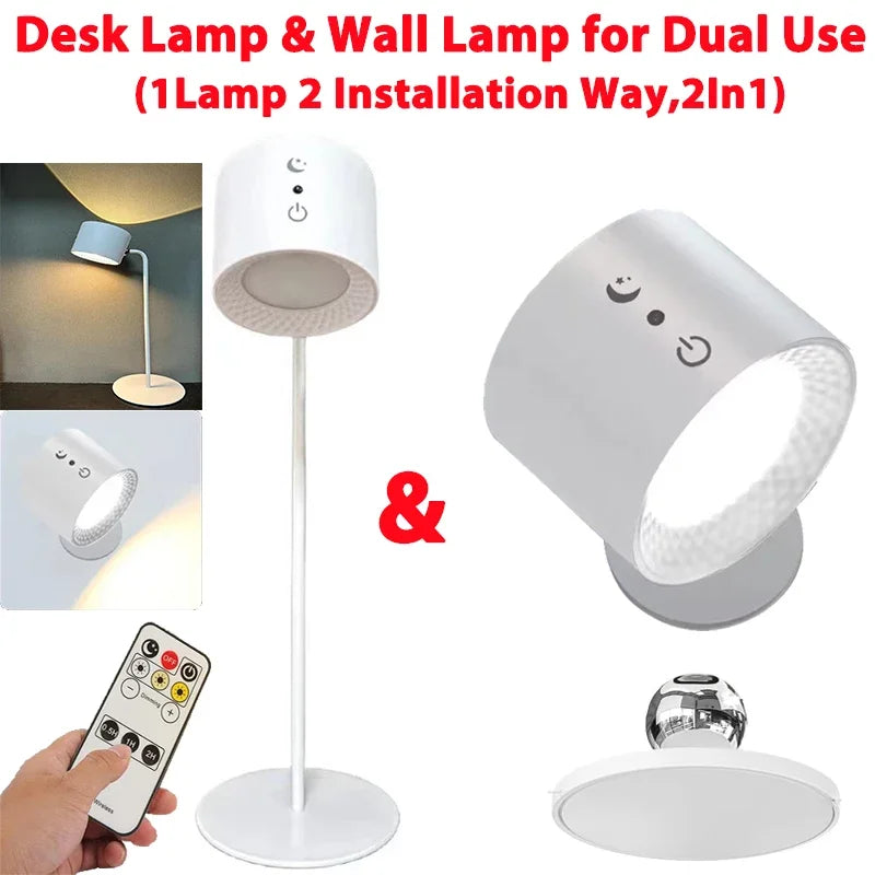 Lámpara LED de Pared Doble Cabezal con Control Remoto