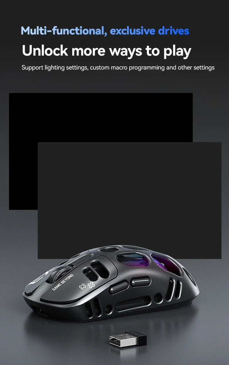 Mouse Gamer Lenovo X3 Triple Modo, RGB, Bluetooth, USB-C, Recargable