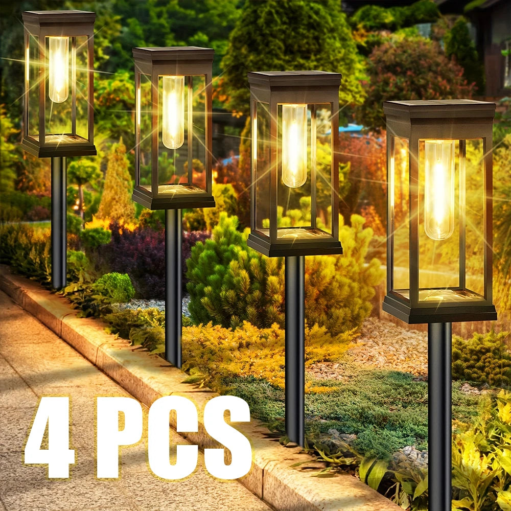 Luces Solares de Camino para Jardín Impermeables IP65, Pack de 1 a 6