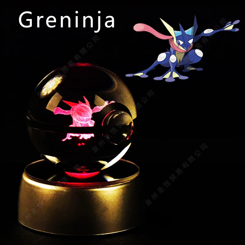 Lámpara Nocturna Pokémon Bola de Cristal 3D Pikachu