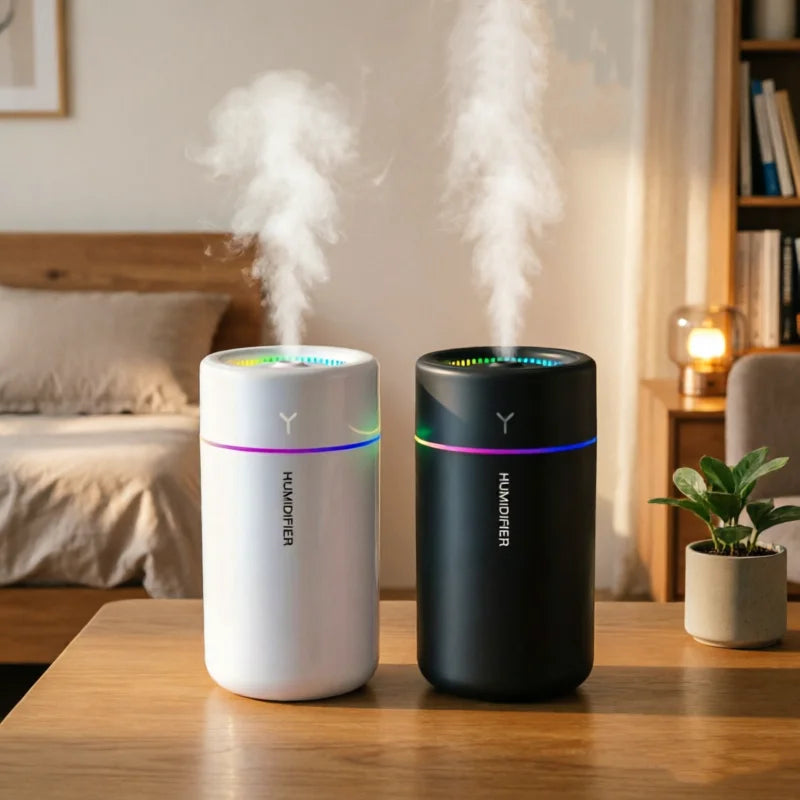 Paquete de 2 humidificadores silenciosos para coche, dormitorio, oficina, escritorio - Regalo creativo para el día de San Valentín y Navidad