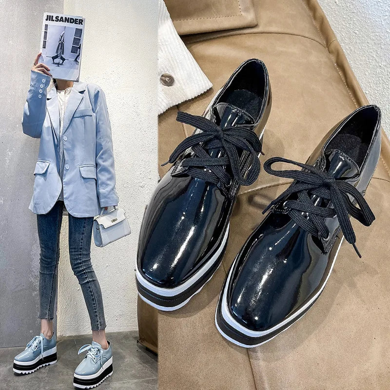 Mocasines de Plataforma para Mujer – Suela Gruesa Brogue