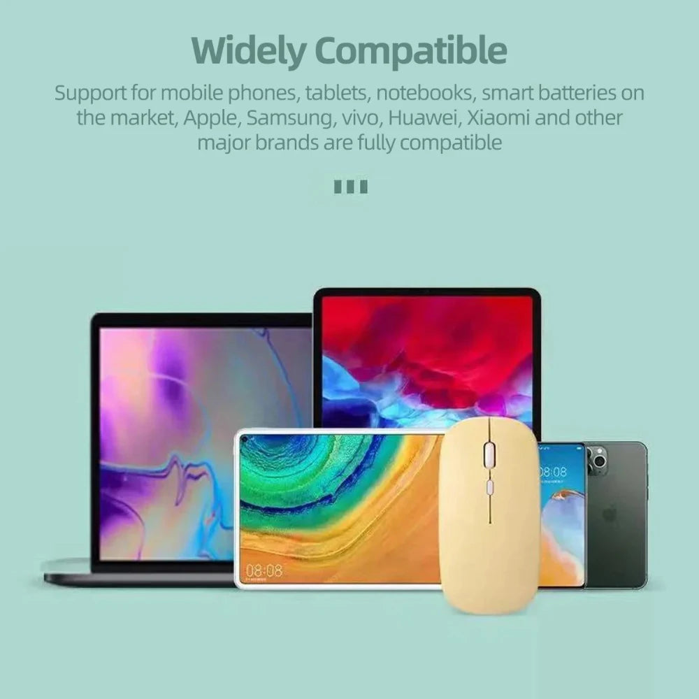 Ratón Bluetooth silencioso Marcaron ordenador portátil ratón óptico inalámbrico para iPad Samsung tableta ratones universales silenciosos