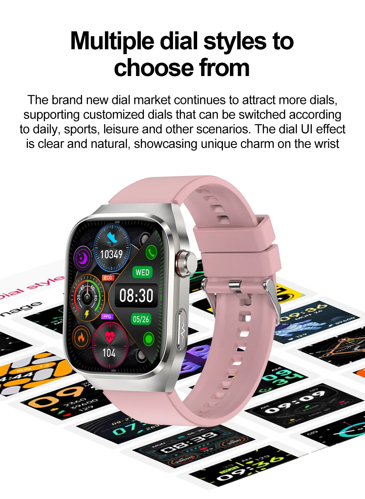 Reloj Inteligente ECG Presión Arterial Bluetooth