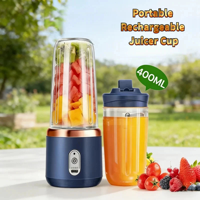 Licuadora Portátil USB 400ml Vaso Mezclador de Viaje