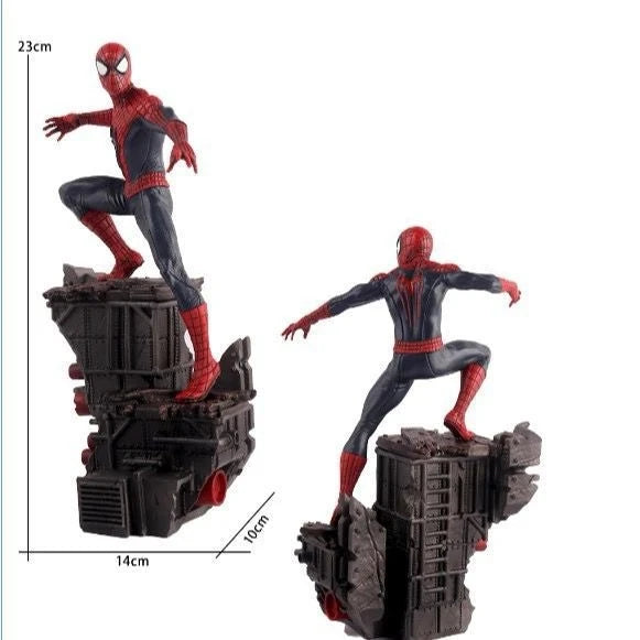Juego de 3 figuras de acción de Spider-Man, estatuas de modelos coleccionables de Marvel para decoración de escritorio, regalo para fanáticos y coleccionistas