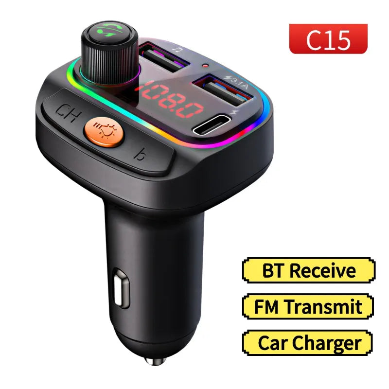 Transmisor FM Bluetooth DYBO para Auto, Cargador USB Dual, Manos Libres