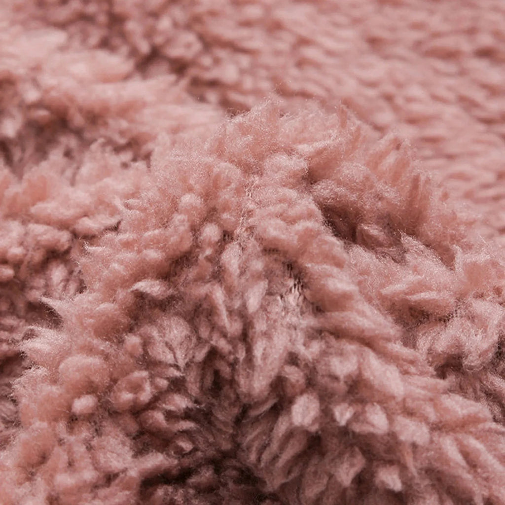 Otoño Invierno mujer abrigo cálido oso de peluche abrigo chaqueta de lana mujer abrigo de felpa chaqueta con capucha abrigos de mujer chaqueta de Color sólido