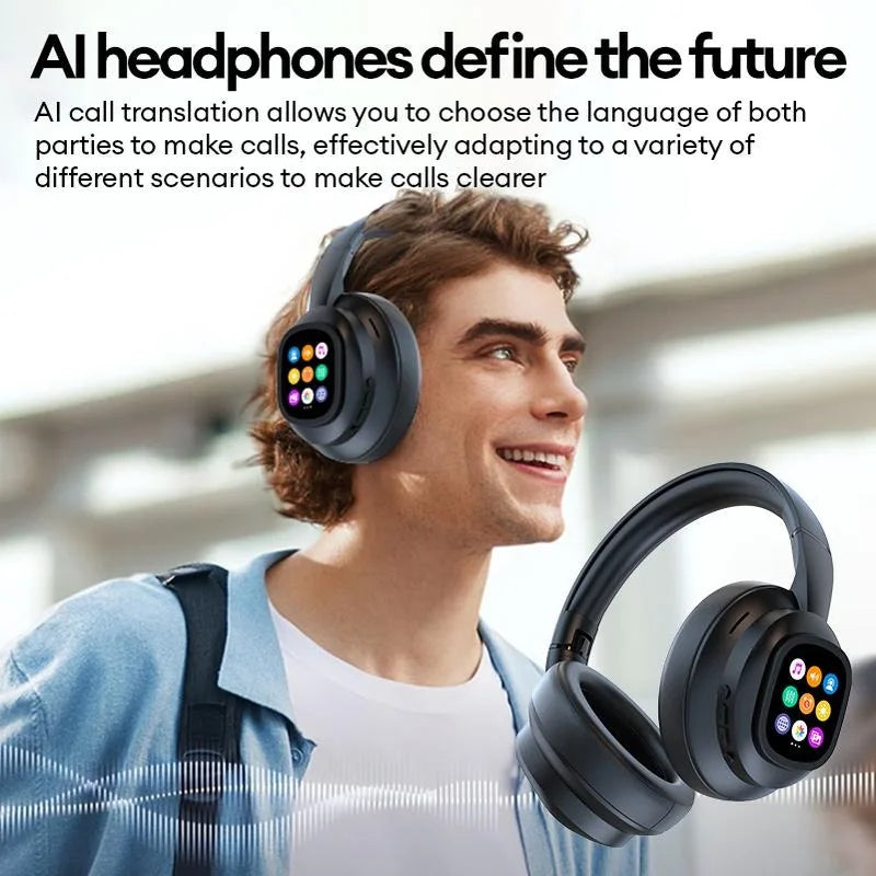 Auriculares Bluetooth ANC con Pantalla LCD y Micrófono HD