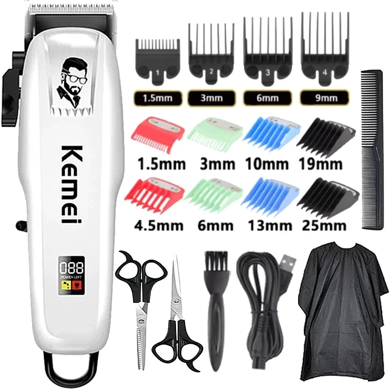 Cortadora de Pelo Inalámbrica KM-PG809A, Recortadora Profesional de Cabello