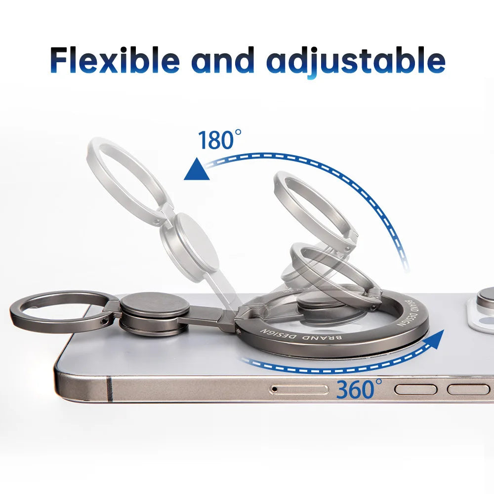 Spinner Antiestrés Plegable y Soporte Magnético para Teléfono con Anillo para Dedos, Compatible con Magsafe iPhone 17 16 15 14 13 12 Pro Max