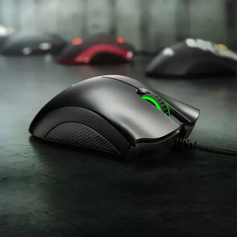 Razer DeathAdder Essential Ratón para juegos con cable / Ratones con cable 6400DPI 5 botones independientes para computadora portátil y PC Gamer