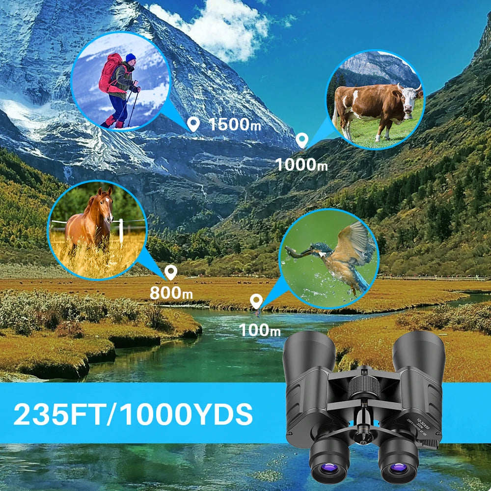 Binoculares APEXEL 10-30x50 Zoom para Caza, Camping y Senderismo