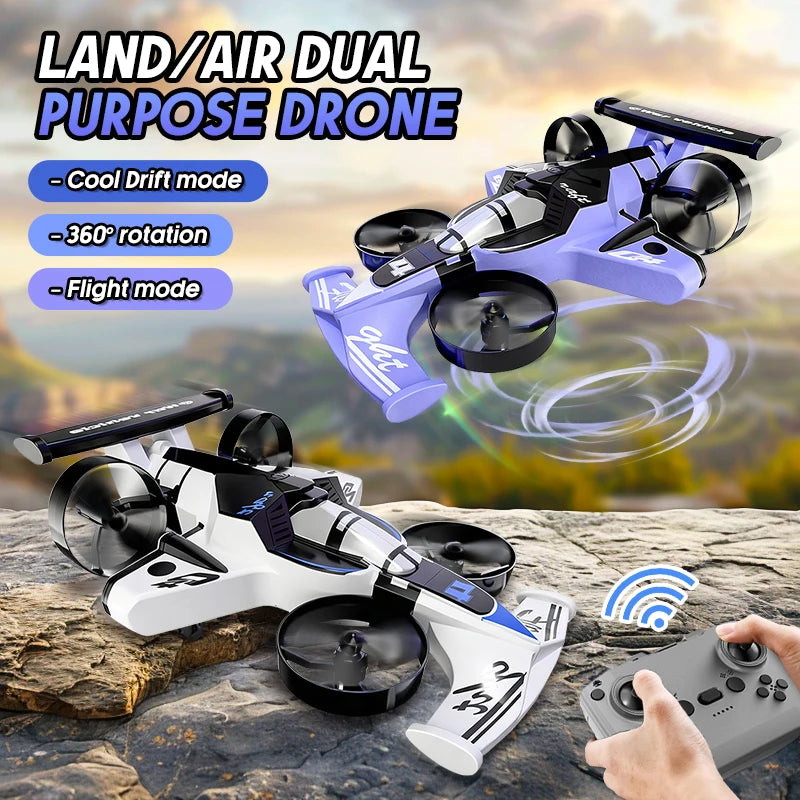 Dron Quadcopter 2 en 1 Tierra y Aire con Control Remoto