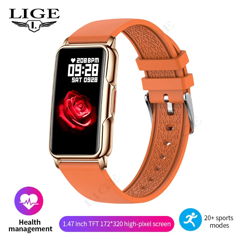 Smartwatch deportivo con frecuencia cardíaca 1,47" para mujer y hombre