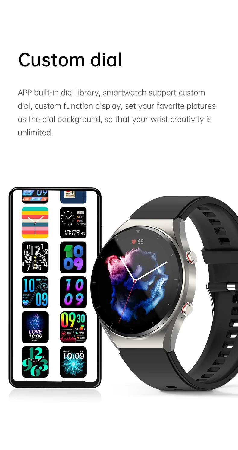 GEJIAN Reloj Inteligente ECG HRV IP67