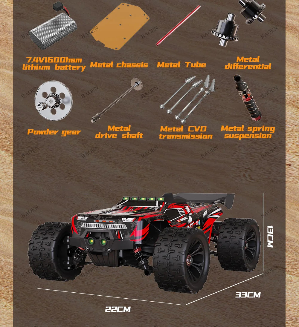 SCY9522PRO 85 KM/H coche RC de alta velocidad sin escobillas 4WD todoterreno coche de Control remoto 1:16 coches de carreras profesionales SCY9522 50 KM/H