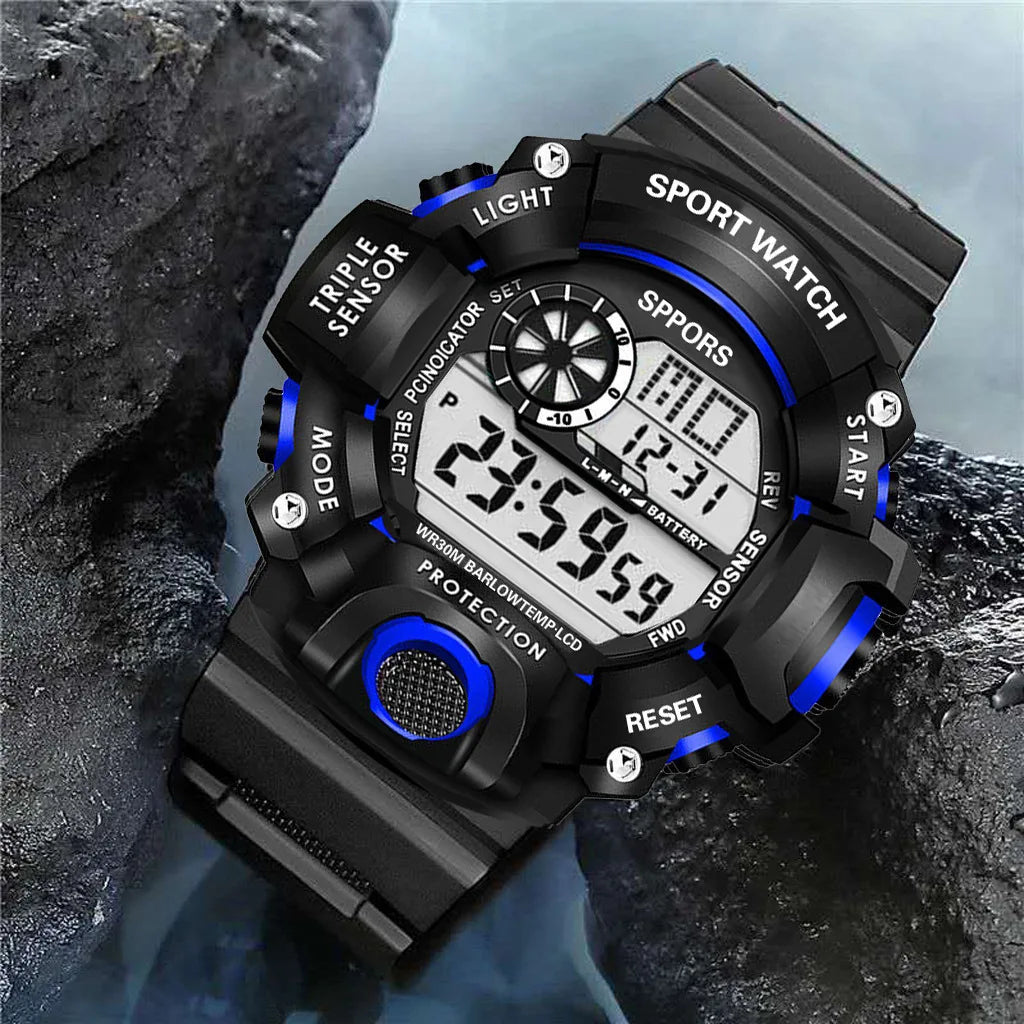 Reloj Digital LED YIKAZE para hombre, relojes deportivos para hombre, reloj electrónico para Fitness, relojes deportivos militares multifunción, reloj, regalos para niños