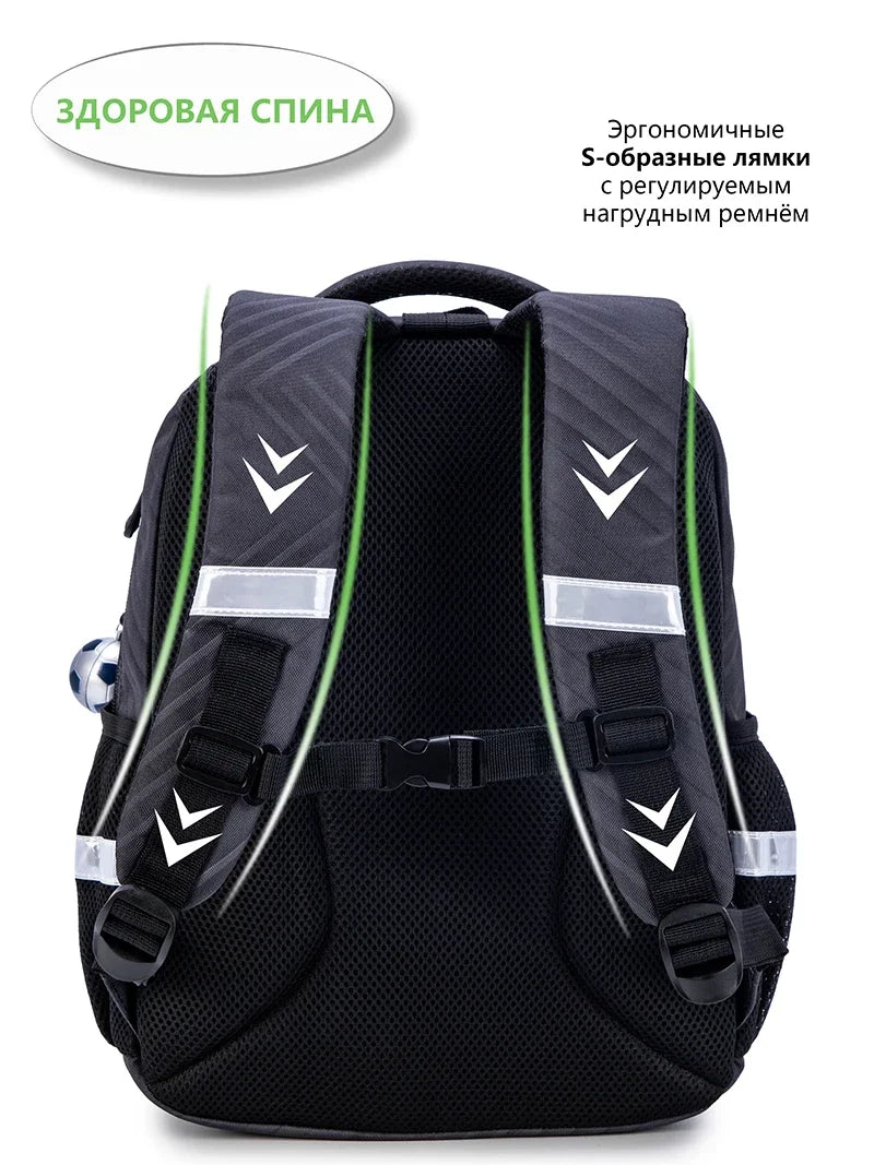 Mochilas escolares de dibujos animados para niños, mochila ortopédica para niños de 1 a 2 grados, mochilas escolares para estudiantes, nueva marca rusa