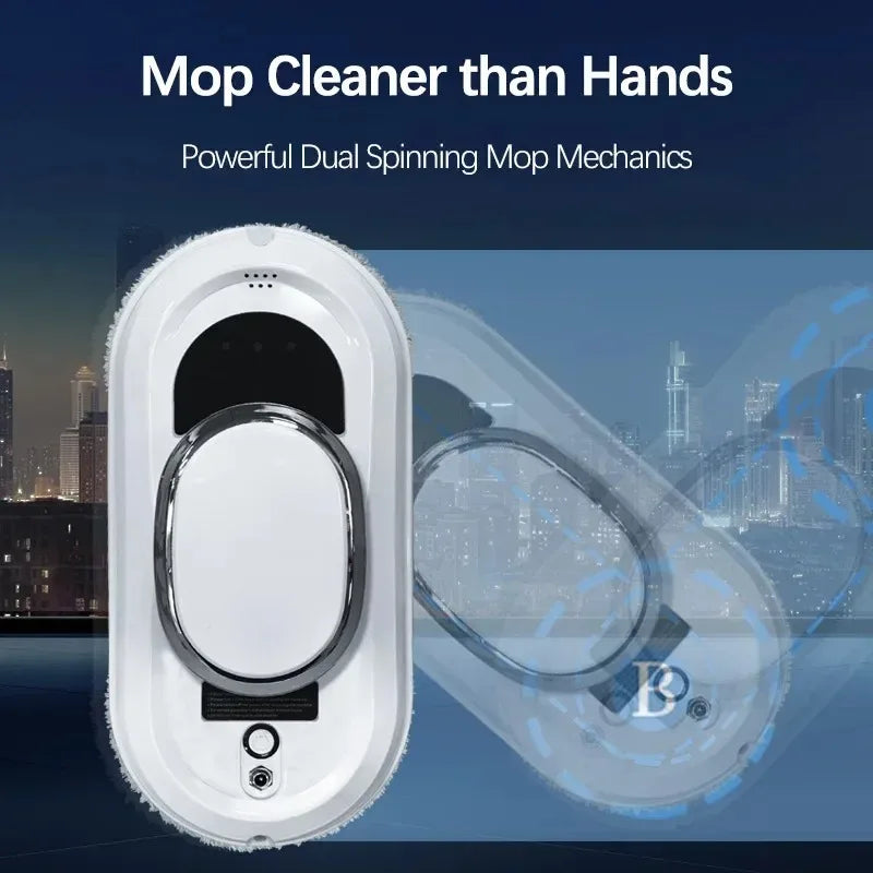 Robot inteligente para limpieza de ventanas, limpiador de cristales eléctrico con Control remoto para el hogar, limpiador de ventanas de balcón de gran altura