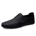 Zapatos de cuero para hombre, suelas blandas, zapatos de cuero informales de talla grande para las cuatro estaciones, zapatos de conducción versátiles para fiesta juvenil a la moda