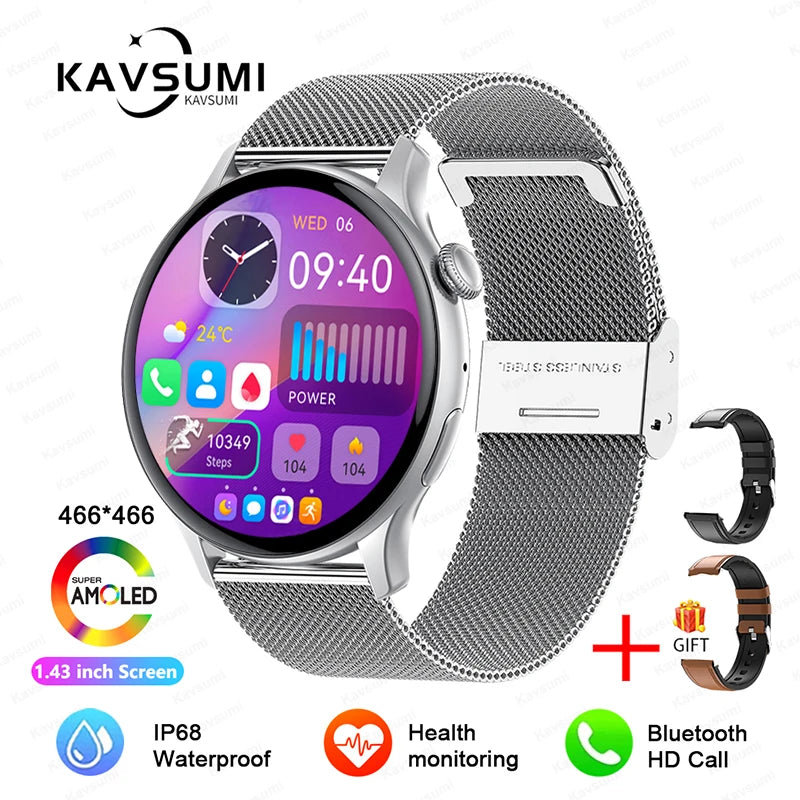 Reloj Inteligente NFC para Mujer con AMOLED, GPS y Llamadas Bluetooth