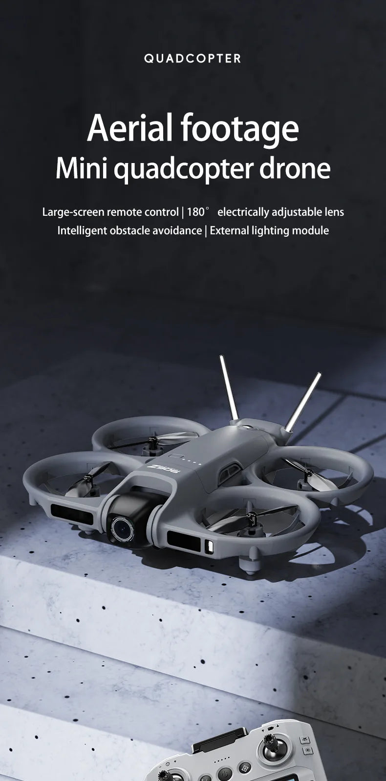Mini Dron Z906 con Cámara HD WiFi FPV, Cuadricóptero RC, Fotografía Aérea