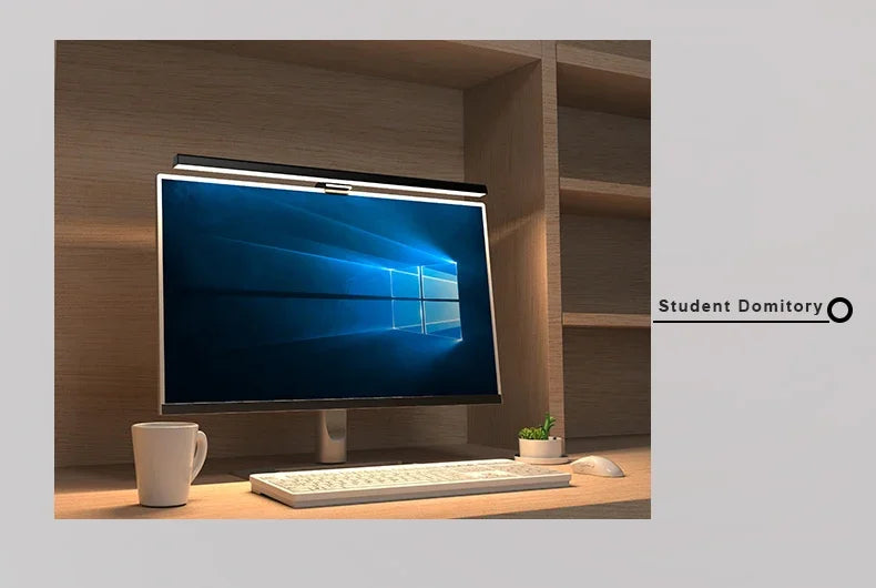 Barra de luz para Monitor de ordenador de 50cm, luces colgantes para pantalla, atenuación continua, lámpara de escritorio USB para estudio, luz de lectura, lámpara para Monitor de mesa