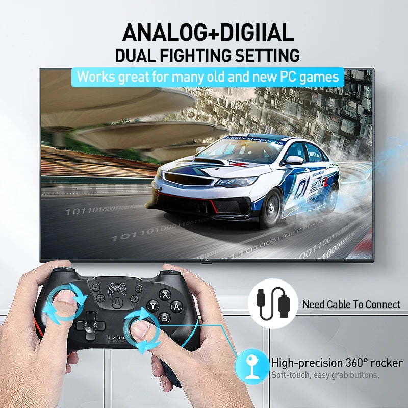 Control Inalámbrico Bluetooth para Nintendo Switch y OLED Lite, Control Remoto para PC, Joystick, Gamepad, Mando para Juegos de Computadora