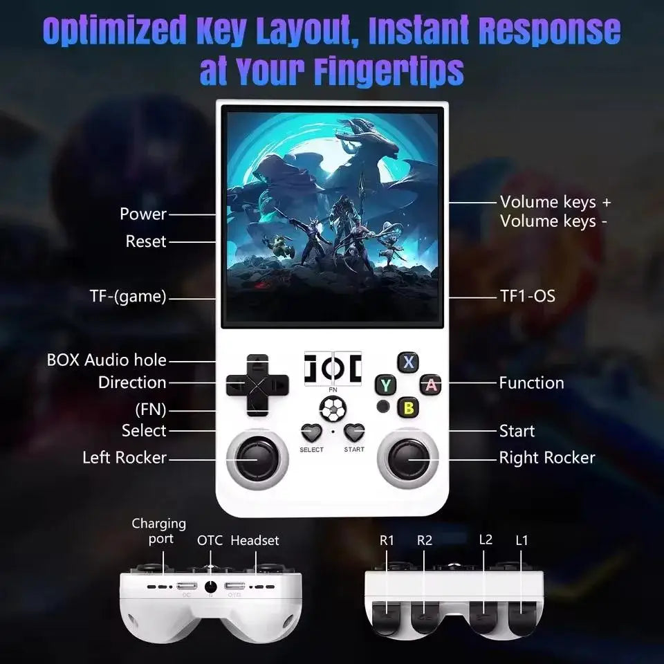 Consola de Videojuegos Retro R36MAX, Sistema Linux, Pantalla IPS 4.0 Pulgadas