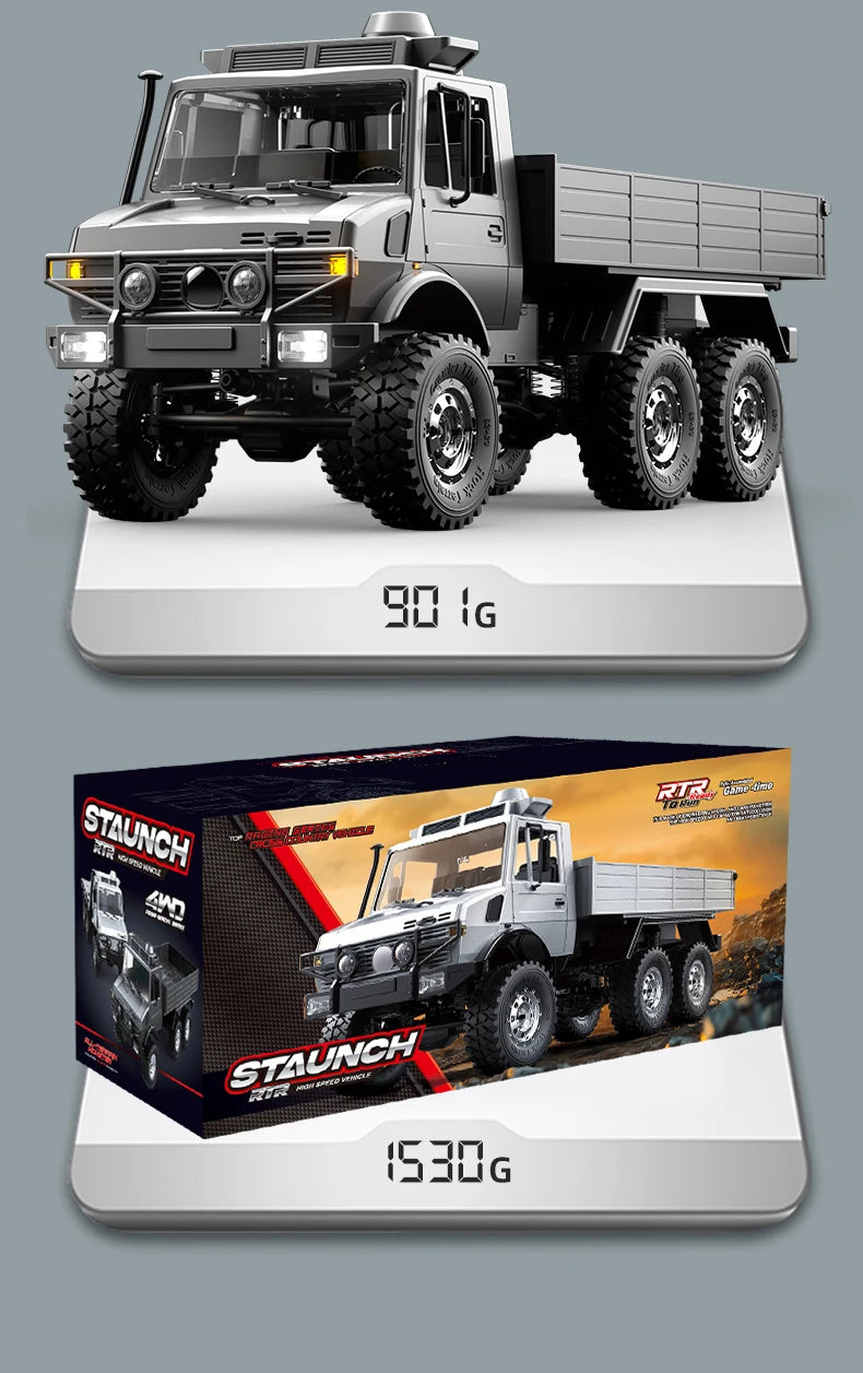 C8823 6WD RC coche 1/18 todoterreno vehículo de Control remoto 2,4G alta velocidad escalada transporte rescate oruga modelo juguetes para niños