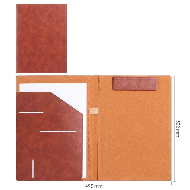 Carpeta Portafolio de Piel Sintética para Entrevistas con Porta Bloc de Notas, Organizador de Tarjetas de Visita y Documentos para Hombres y Mujeres, Uso Profesional