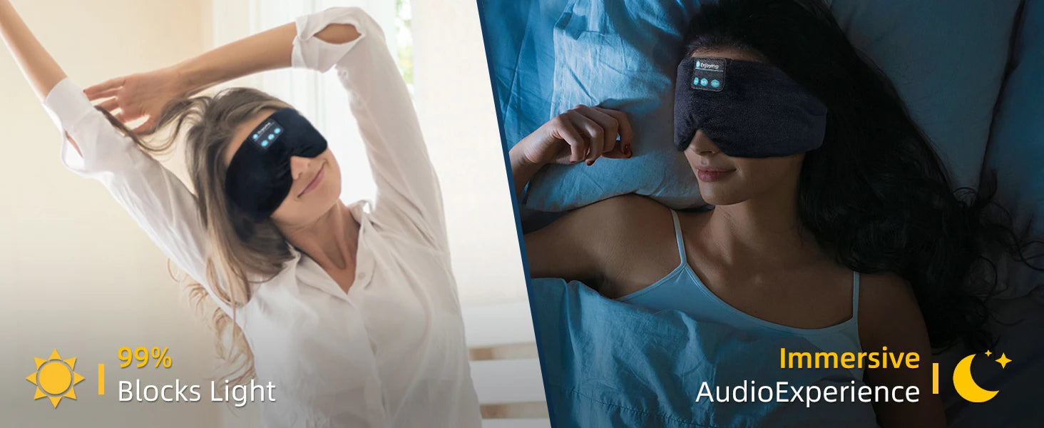 Máscara de Dormir con Auriculares Bluetooth Integrados