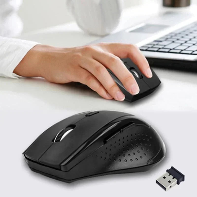 Ratón inalámbrico de 2,4 Ghz para ordenador, ratón para juegos de PC con receptor USB, accesorios para ordenador portátil