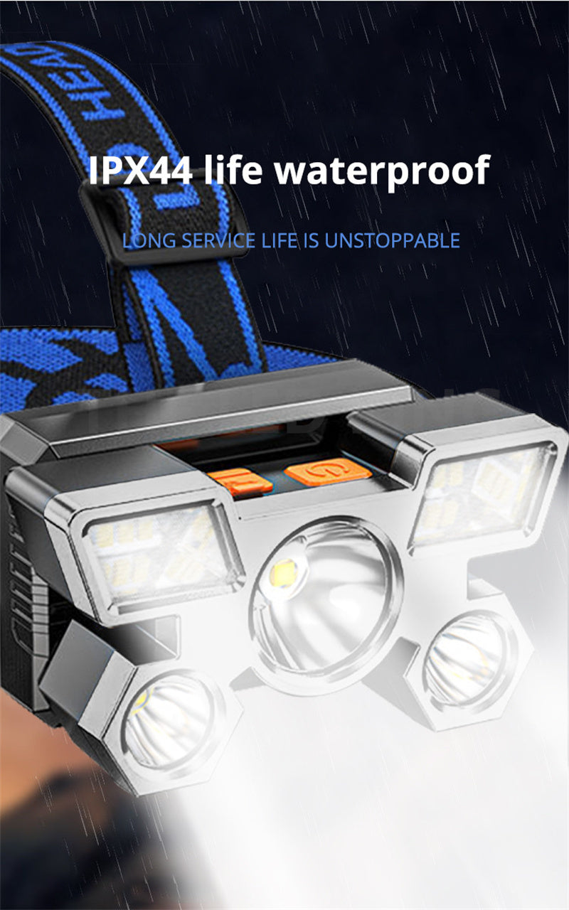 Linterna Frontal LED Recargable para Pesca