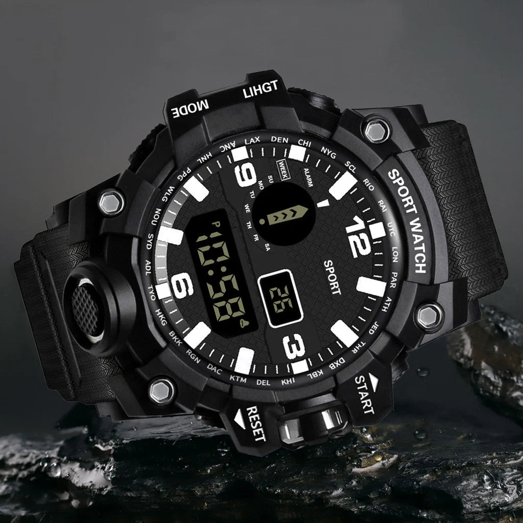Reloj Deportivo Digital LED YIKAZE Militar Multifuncion