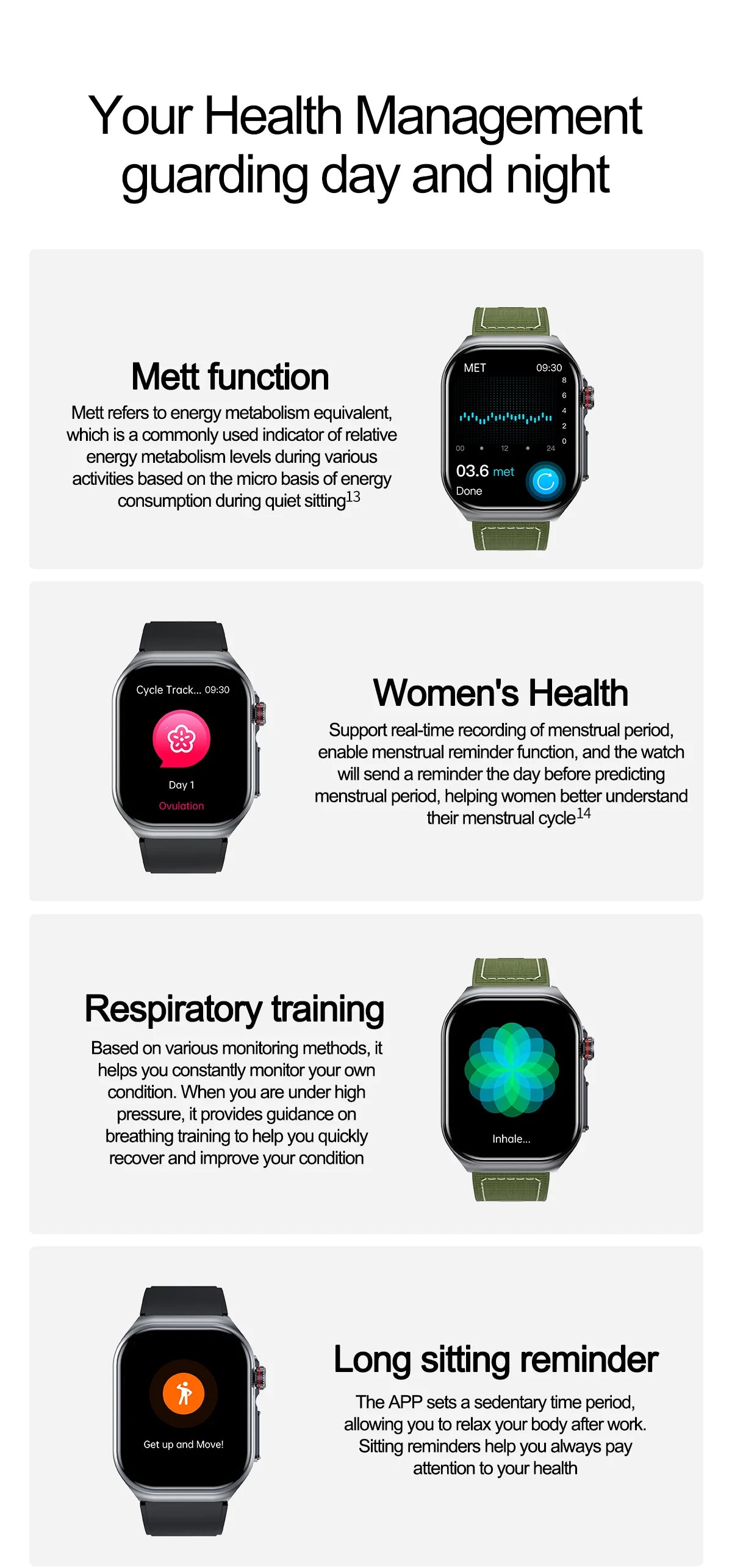 LIGE ET585 Reloj Inteligente AMOLED ECG
