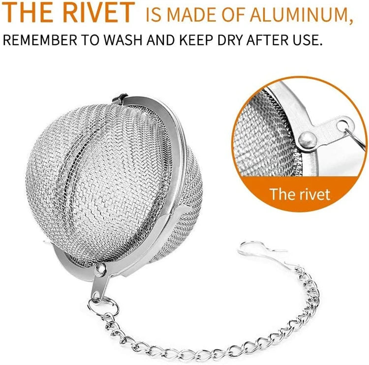LMETJMA Infusor de té de malla de acero inoxidable, coladores de té, coladores de té, filtros coladores para té suelto, hierbas y especias JT148