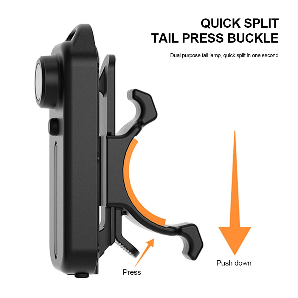 Mini linterna LED recargable por USB para bicicleta, linterna de bolsillo portátil, llavero, lámpara, luz trasera de bicicleta, luz de advertencia de Flash