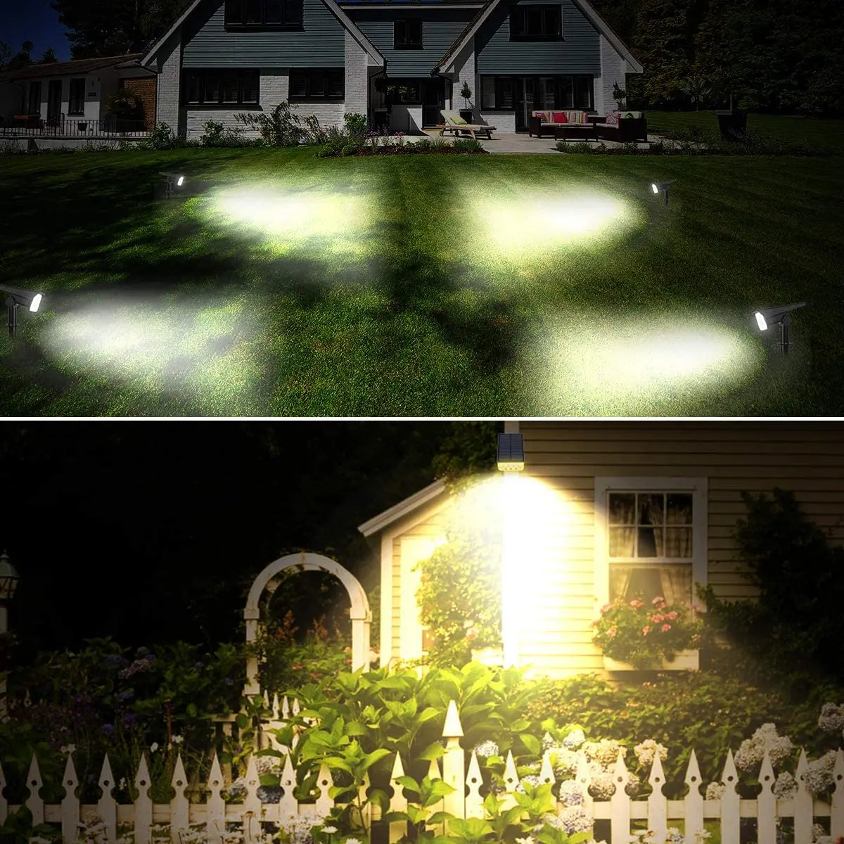 Foco Solar LED para Exteriores, Superbrillante con Temperatura Ajustable IP65