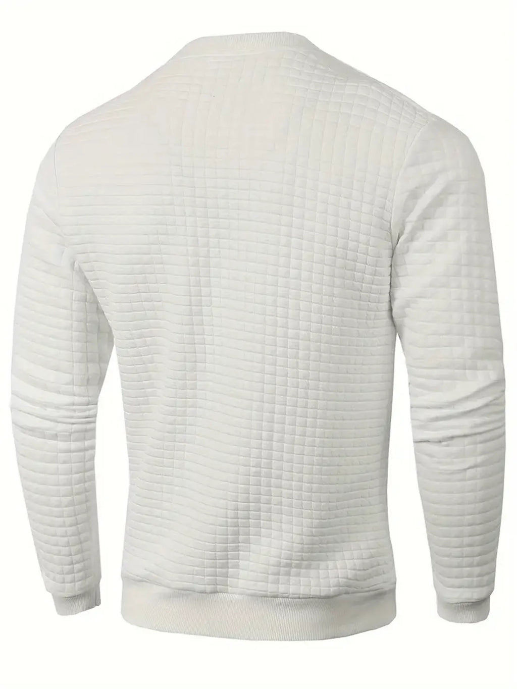 Suéter Jacquard de Cuello Redondo para Hombre - Manga Larga