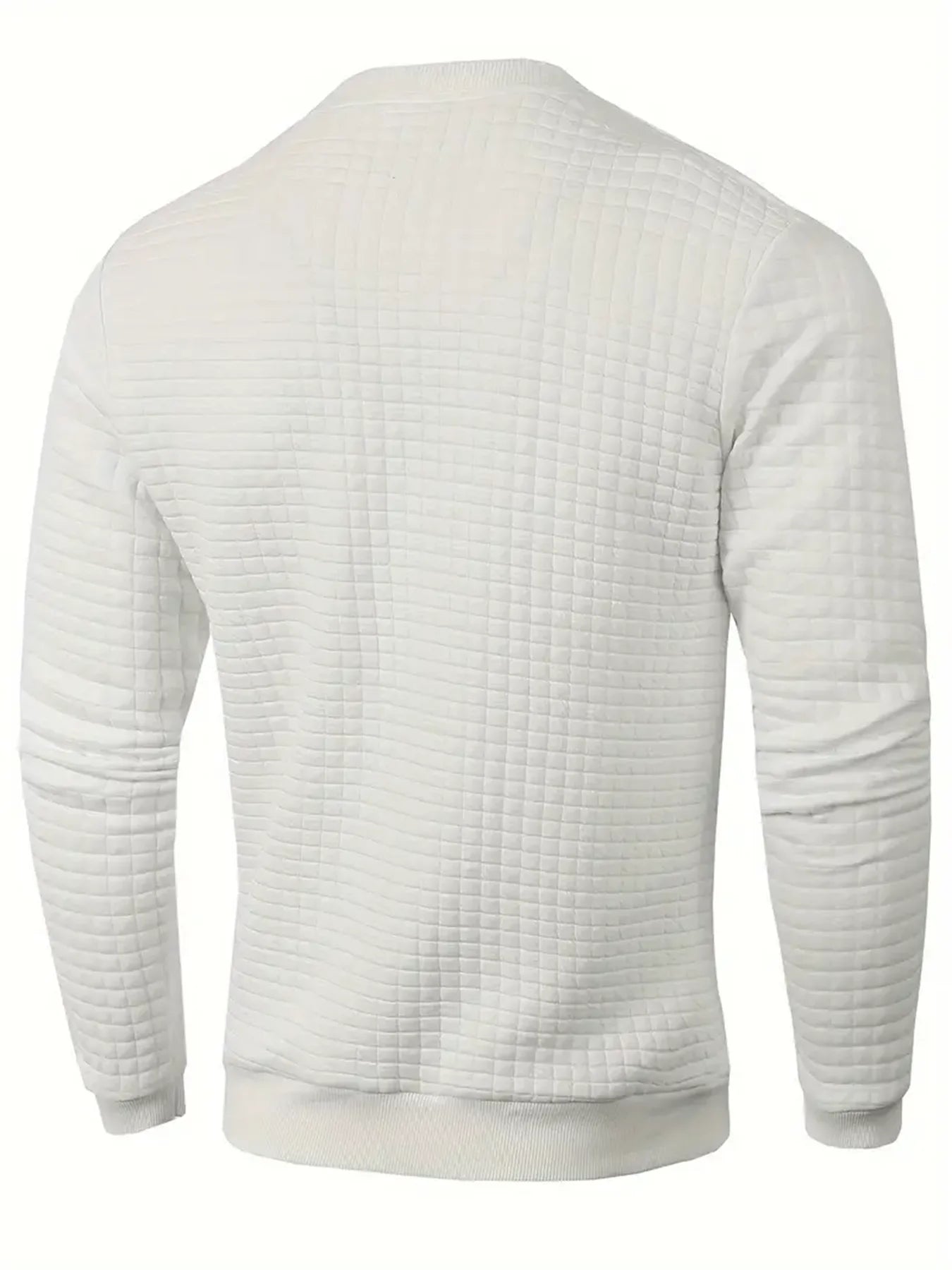 Suéter Jacquard de Cuello Redondo para Hombre - Manga Larga