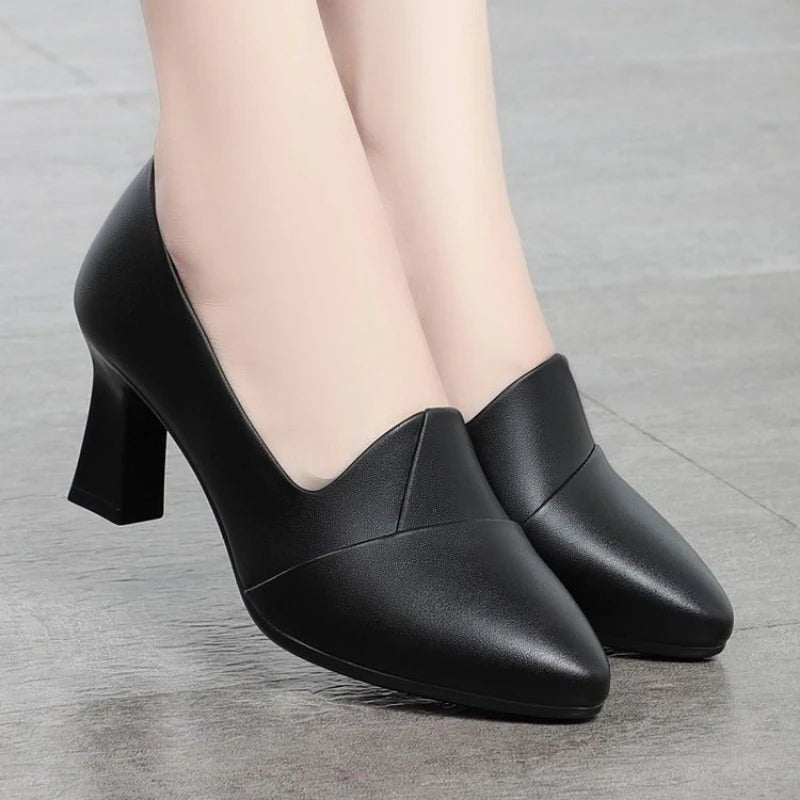 Zapatos de Tacón con Punta en Pico para Mujer, Clásicos y Elegantes